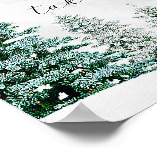 Poster forêt d'hiver rustique préférence signe mariage (Coin)