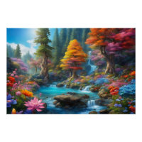 Forêt d'Imaginaires enchantée, Cascade, Fleurs