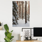 Poster Forêt en hiver (Bureau à domicile)