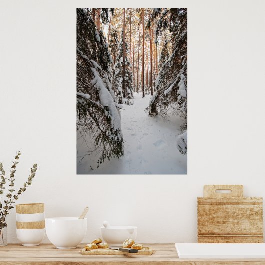 Poster Forêt en hiver (Cuisine)