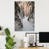 Poster Forêt en hiver (Bureau à domicile)