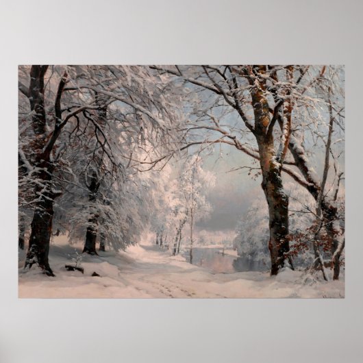 Poster Forêt en hiver (Devant)
