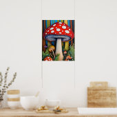 Poster Forêt enchantée couleur champignon (Cuisine)