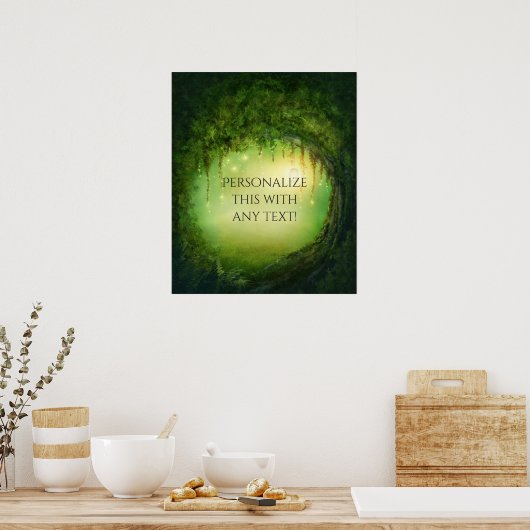 Poster Forêt enchantée et lumières Rustique Mariage Wall (Cuisine)