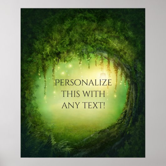 Poster Forêt enchantée et lumières Rustique Mariage Wall (Devant)