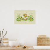Poster Forêt enchantée Patchwork floral conte de fées arb (Cuisine)