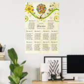 Poster Forêt Enchantée Patchwork Floral Conte de Fées Arb (Bureau à domicile)