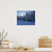 Poster forêt enneigée dans la montagne (Cuisine)