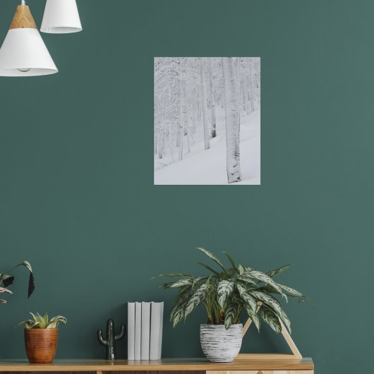Poster Forêt enneigée paradis hivernal (Salon 1)