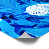 Poster Forêt fantastique avec des fleurs et des oiseaux (Coin)