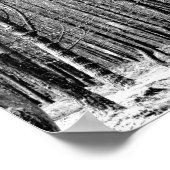 Poster Forêt forestière de neige d'hiver (Coin)