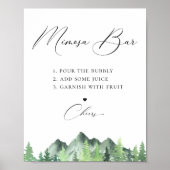 Poster Forêt forestière Mimosa Bar (Devant)