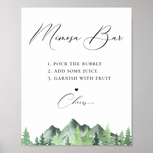 Poster Forêt forestière Mimosa Bar (Devant)