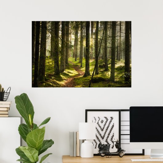 Poster Forêt | Forêt boréale Suède (Bureau à domicile)