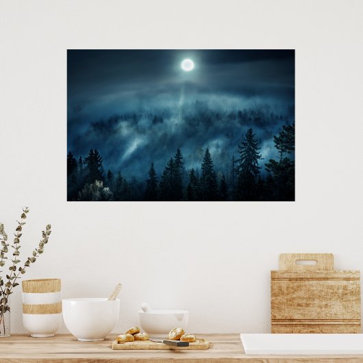 Poster Forêt | Forêt Lune (Cuisine)