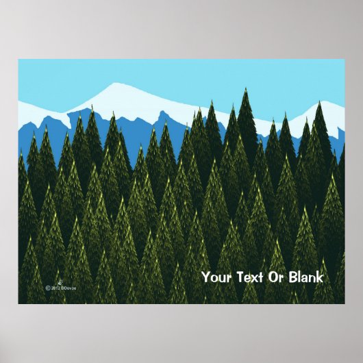 Poster Forêt fractale (Devant)