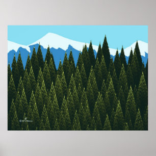 Poster Forêt fractale
