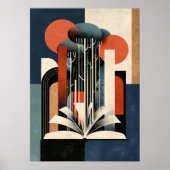 Poster Forêt géométrique de lecture constructiviste Amour (Devant)