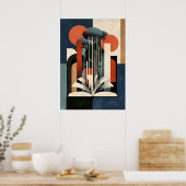 Poster Forêt géométrique de lecture constructiviste Amour (Cuisine)