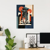 Poster Forêt géométrique de lecture constructiviste Amour (Bureau à domicile)