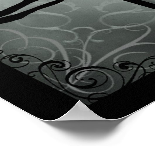 Poster Forêt hantée gothique - Inversée (Coin)