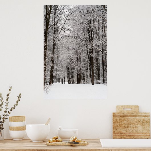 Poster Forêt hivernale (Cuisine)