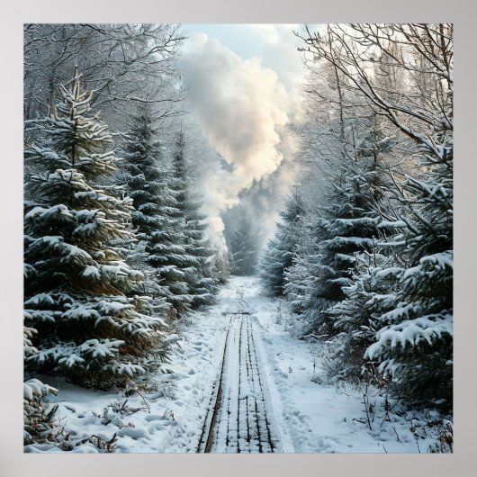 Poster Forêt hivernale (Devant)