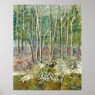 Poster forêt hivernale