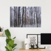 Poster Forêt huppée neige paysage d'hiver Photographie (Bureau à domicile)