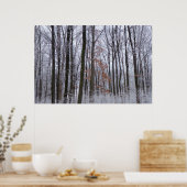 Poster Forêt huppée neige paysage d'hiver Photographie (Cuisine)
