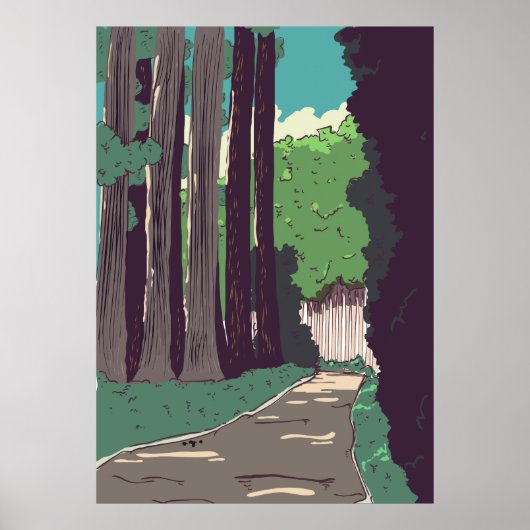 Poster Forêt japonaise (Devant)