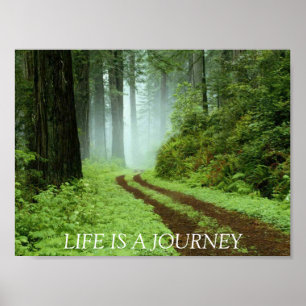 Poster Forêt, LA VIE EST UN VOYAGE