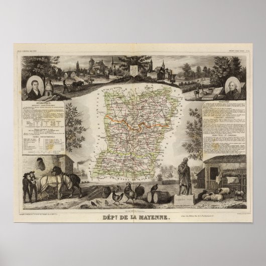 Poster Forêt, limites des districts (Devant)