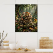 Poster Forêt lumineuse du crapaud champignon (Cuisine)