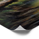 Poster Forêt luxuriante et ruisseau Babbling (Coin)