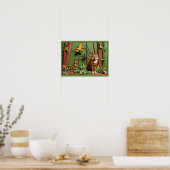 Poster Forêt Magique - Animaux de la Forêt (Cuisine)