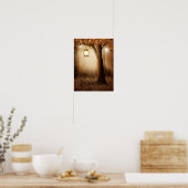 Poster Forêt magique avec lumières des fées (Cuisine)