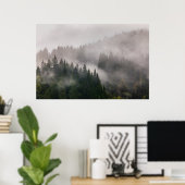 Poster Forêt Misty dans les montagnes (Bureau à domicile)