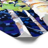 Poster Forêt moderne de bouleaux (Coin)