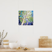 Poster Forêt moderne de bouleaux (Cuisine)