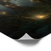 Poster Forêt Mystique Remplie D'Arbres Tournants (Coin)