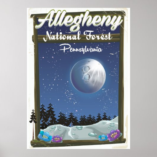 Poster Forêt nationale d'Allegheny Pennsylvanie (Devant)