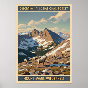 Poster Forêt nationale de Pike - Wilderness de Mount Evan