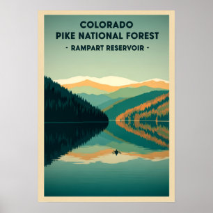Poster Forêt nationale du Colorado Pike - Réservoir Rampa