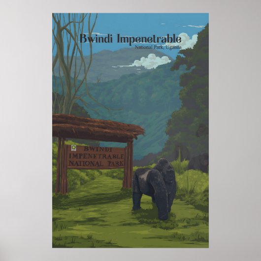 Poster Forêt nationale impénétrable de Bwindi Ouganda (Devant)