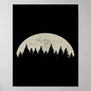 Poster Forêt Nature Extérieur Rétro Environnemental Prote