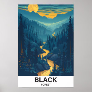 Poster Forêt-Noire Bade-Wurtemberg Allemagne Voyage