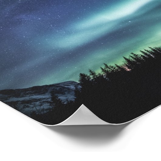 Poster Forêt Northern Lights (Coin)