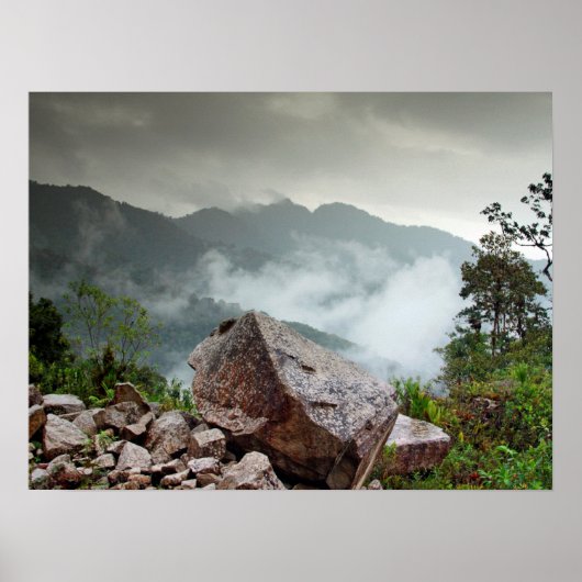 Poster Forêt nuageuse (Devant)
