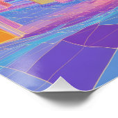 Poster Forêt Pastel Glitch dans une Floraison de Paysage (Coin)
